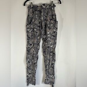 Topshop Grey Floral Lightweight Jogger Pants